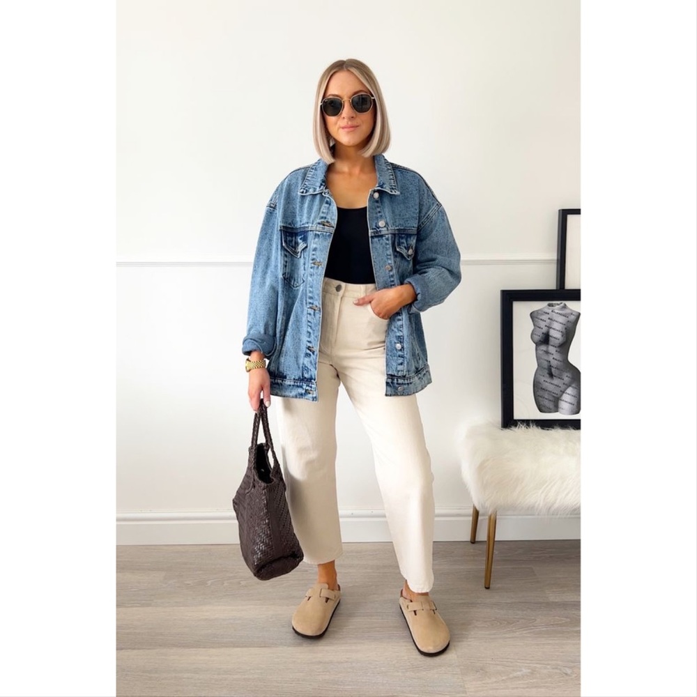 ZARA high rise straight jeans